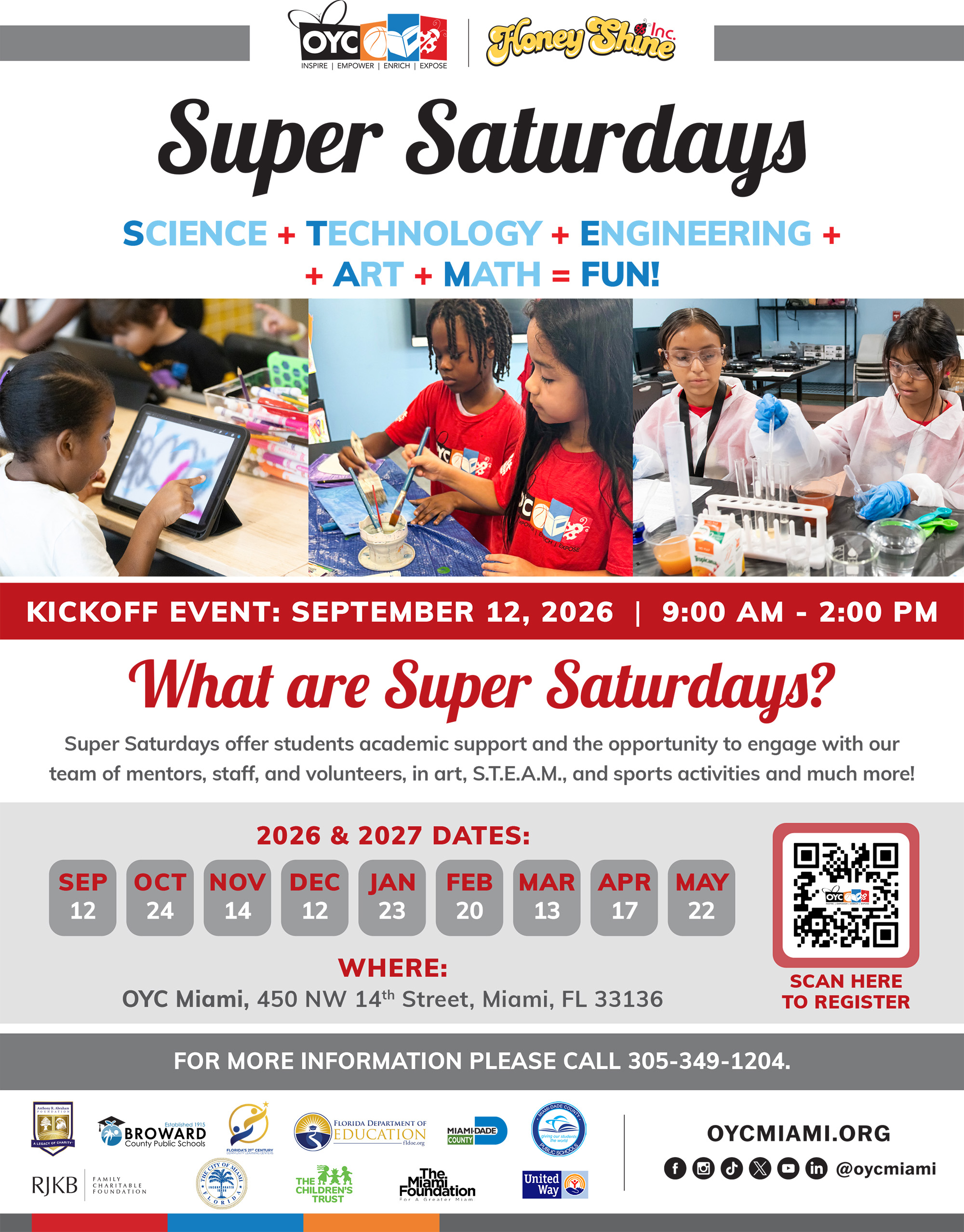 Super Saturdays 2026 schedule. Click or tap to enlarge