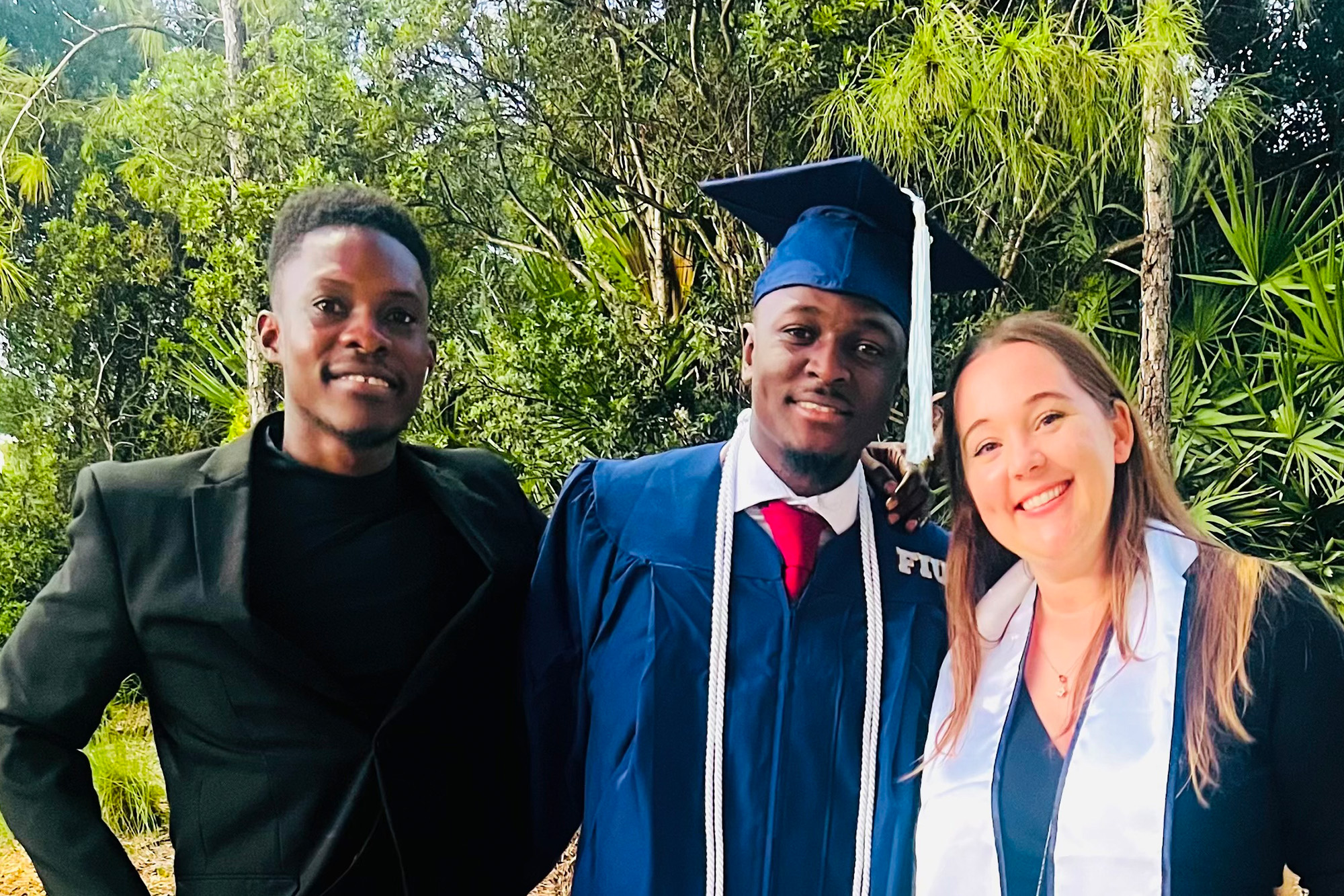 A recent graduate and friends