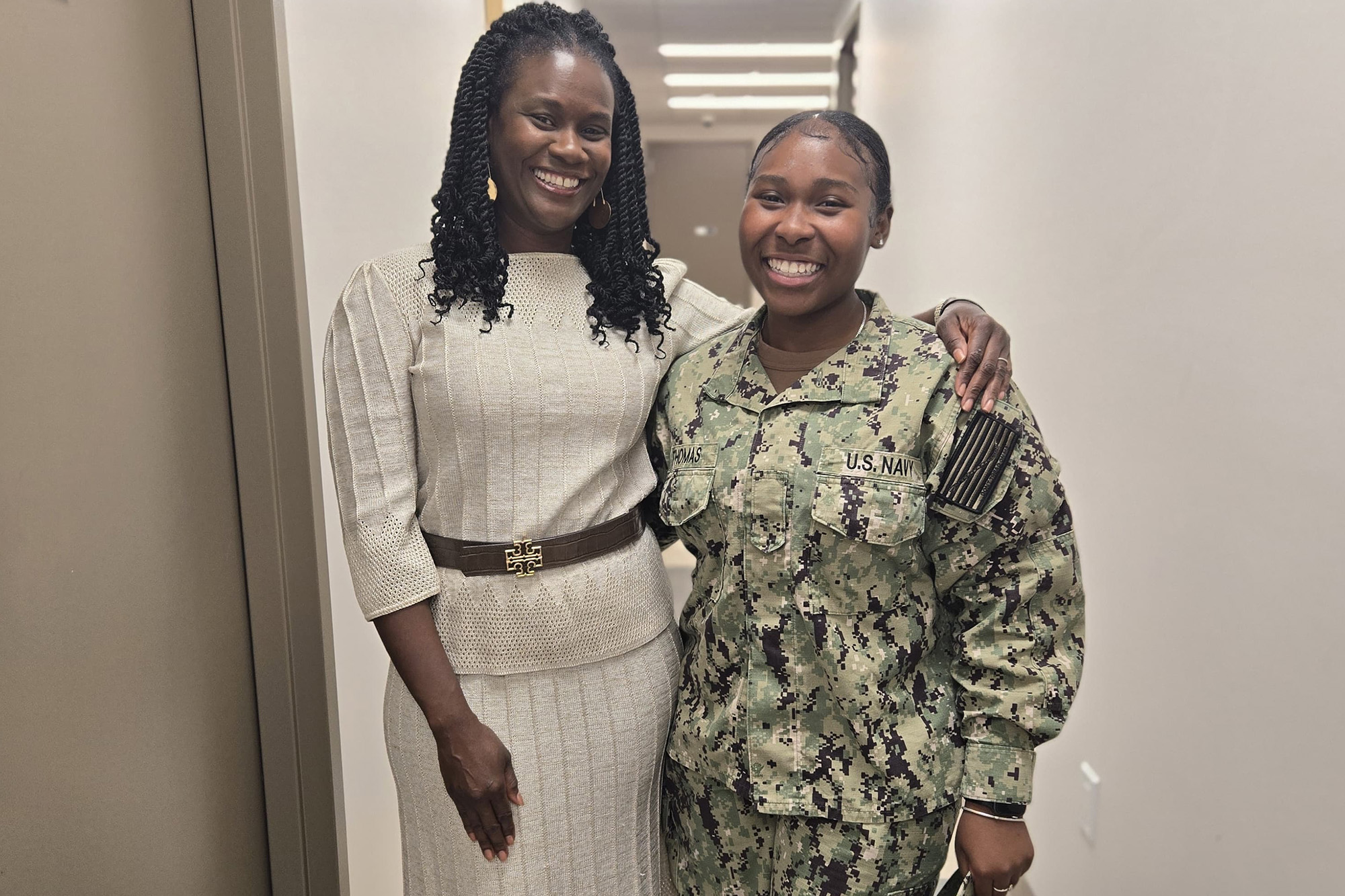 Tina Brown, OYC CEO, and a recent navy recruit