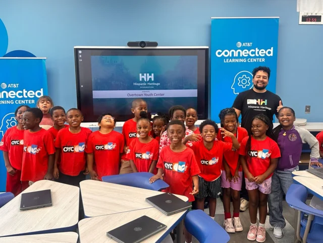 The Hispanic Heritage Foundation hosted a dynamic series of coding workshops in partnership with the AT&T Connected Learning Center! 💻✨
Elementary students at OYC Miami explored the world of Scratch—learning to build animated games while strengthening creativity, problem-solving, and digital skills.
This hands-on experience reflects our commitment to bridging the digital divide and creating access to technology and opportunity for youth, families, and our broader community.
#OYCMiami
