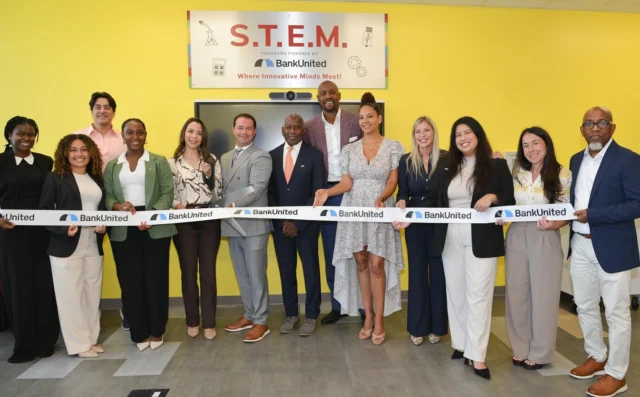 OYC Miami recently celebrated the unveiling of the AshBritt STEM Lab powered by @bankunited.official with a ribbon-cutting ceremony. The STEM Lab continues to serve as an integral part of OYC, providing a space for hands-on creativity, innovation, and collaboration.
BankUnited has been a steadfast partner of OYC, and their ongoing support allows us to expand opportunities and provide innovative services to youth, families, and adults in our community. A heartfelt thank you to the entire BankUnited team for their commitment and partnership.
Tom Cornish - Chief Operating Officer
Eric Hibbert - Executive VP and Senior Managing Credit Officer
Angelica Coronel - VP, iCARE Program Manager
Tracy Denis - iCARE Program Coordinator
Francesca Rivera - iCARE Program Coordinator
#OYCMiami #OYCMiamiImpact #STEMMatters