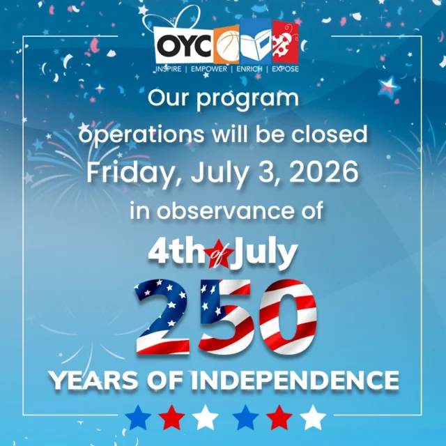 Program Closure Notification📣 

In observance of the Fourth of July our program operations will be closed Friday, July 3rd. We will resume normal program operations on Monday, July 6th.