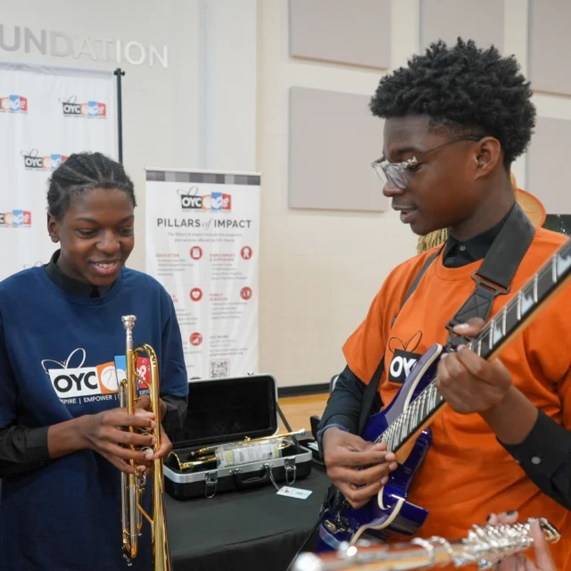 At OYC, enrichment and exposure are essential parts of our programming, giving students opportunities to discover their interests, develop their talents, and explore new possibilities beyond the classroom. Through our @wethebestfoundation Music Lab, powered by @playingforchangefoundation with class taught by @guitarsoverguns OYC is dedicated to helping our kids discover their passion. 

Through the generosity of the Song of Kellen Foundation, 14 OYC students received instruments of their own, including electric guitars with amplifiers, keyboards, horns, and clarinets. To be considered for this special opportunity, students wrote essays sharing what music means to them and the impact it has had on their lives.

OYC Founder Alonzo Mourning was there to witness the excitement firsthand as students received their instruments and took another step in their musical journeys. 🎹🎺🎸

This is OYC programming in action: creating access, expanding exposure, nurturing talent, and opening doors for our students.

These were more than instruments… this was an opportunity to discover what is possible! Give your child opportunities to discover what inspires them. Visit the link in our bio and enroll in OYC after school programming today!

#OYCMiami #EnrichmentAndExposure #MusicEducation #AfterSchoolProgramming #SongOfKellen